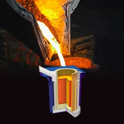 Hızlı Erime Çelik Metal Erime Fırını Düşük Bakım Tam Güvenilir Güvenlik