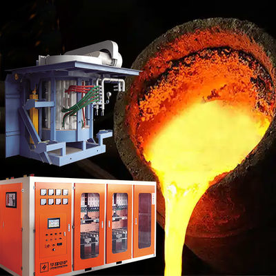 Enerji tasarrufu için tam güvenli tasarlanmış Elektrikli İndüksiyon Erime Fırını Demir Erime %15-20